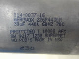 3- AEROVOX 440VAC CAPACITORS, 1 EACH 12.5 MFD, 1 EACH 20UF, 1 EACH 30UF