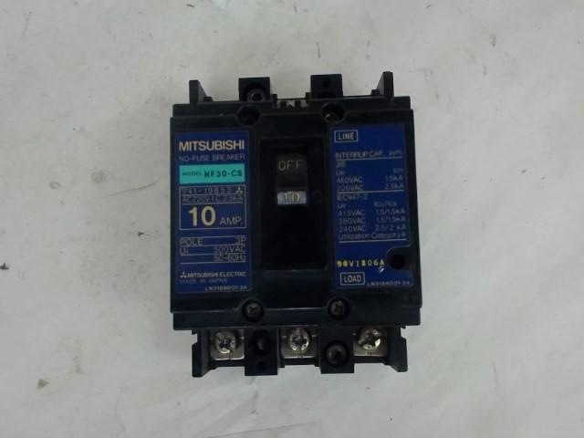 MITSUBISHI, MF30-CS, MOTOR CIRCUIT BREAKER, 3P, 10AM, 500VAC, 50-60HZ