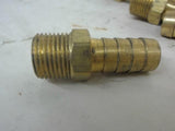 LOT OF 16, 3/8" X 3/8" BRASS MALE THREADED ADAPTERS