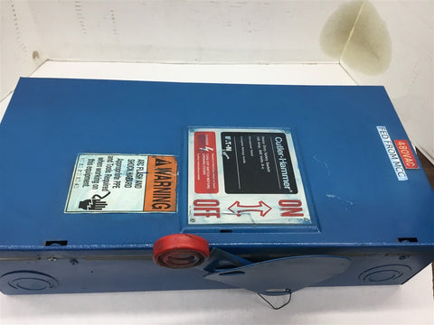 Cutler-Hammer DH363UGK Heavy duty Safety Switch 100 Amp 600 Volts