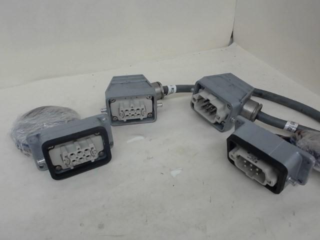 LOT OF 4 600 VAC HEAVY DUTY CONNECTOR KIT, 2 EACH HDC-HE-6BS, 2 EACH HDC-HE-6SS
