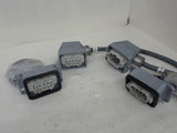 LOT OF 4 600 VAC HEAVY DUTY CONNECTOR KIT, 2 EACH HDC-HE-6BS, 2 EACH HDC-HE-6SS