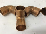 1 3/8" Copper Sweat Elbow Fittings Lot of 5