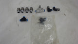 LOT OF 9 FESTO FITTINGS INCLUDING 1 EACH GRLA-1/8-QS-6-RS-B