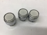 White Illuminated Pushbutton Switch Lot of 3