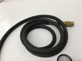 76" Hose W/ 1/4" Pressure Gauge