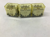 IDEC RH4B-U 120 VAC Pilot Cube Relay Lot of 3