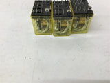 IDEC RH4B-U 120 VAC Pilot Cube Relay Lot of 3