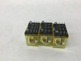 IDEC RH4B-U 120 VAC Pilot Cube Relay Lot of 3