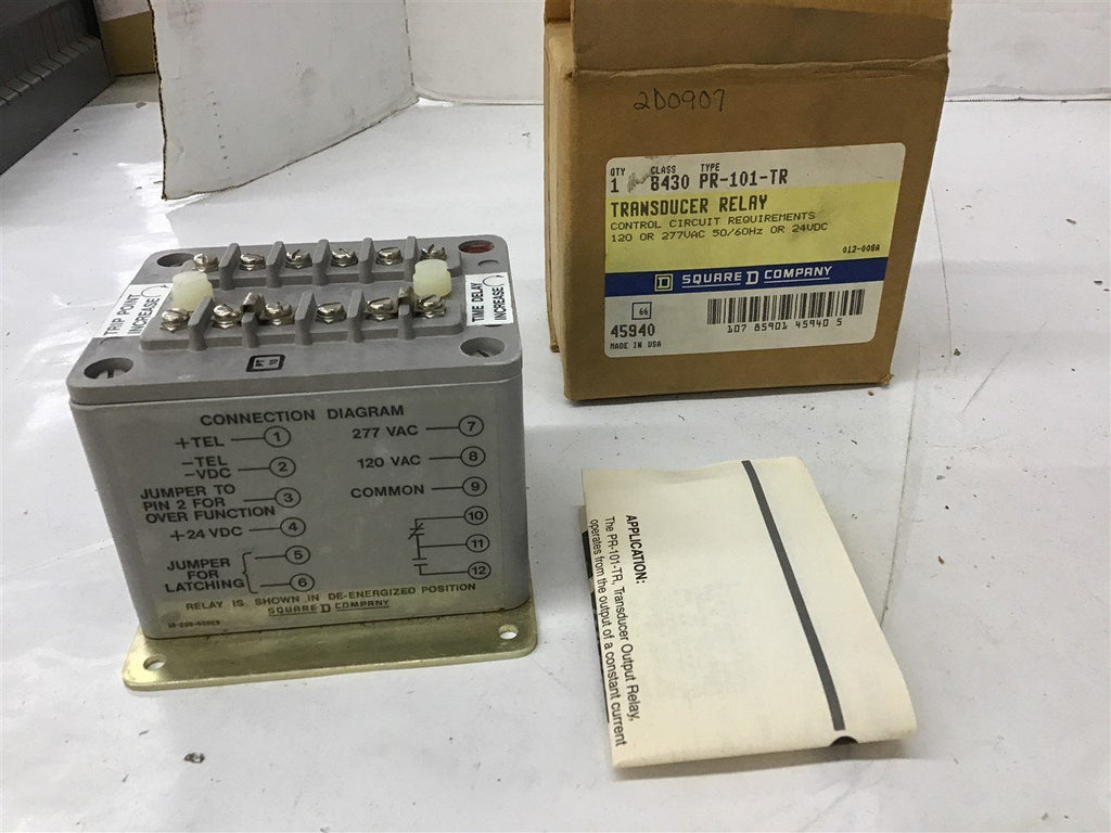 Sqaure D 8430 PR-101-TR Transducer Relay