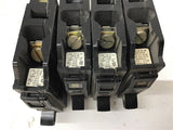 Square D 1 Pole 30 Amp Type QO 120/240 VAC Circuit Breaker Lot Of 4