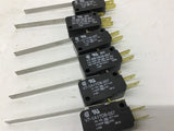 Micro Switch V7-1A17D8-057 5A 125VAC Lot Of 6