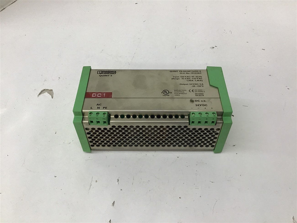 Phoenix Contact 78-103-4300 Power Supply Input 120VAC Output 24VDC /5 A Quint 5