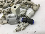 Various Pneumatic Fittings Sizes Ranging From 1/8" To 10 MM Lot Of 30