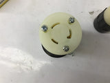 3 Female Twist Lock Plug 1 Male Plug HBL2411 Lot Of 4