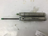 RAM-INC 1.06DSR04.0 CH Pneumatic Cylinder 4"S x 0.3155"Ram Shaft OD Lot Of 2