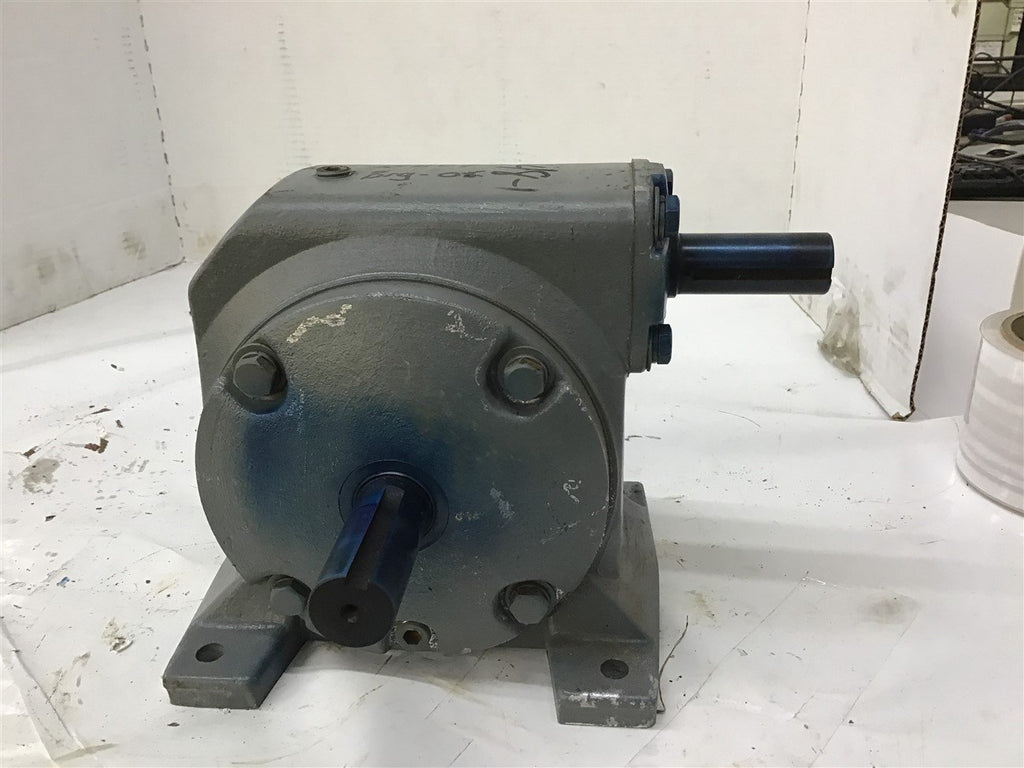 Dayton 2Z422 Left Angle Gear Reducer 3/4 Input Hp 48:1 Ratio