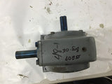 Dayton 2Z422 Left Angle Gear Reducer 3/4 Input Hp 48:1 Ratio