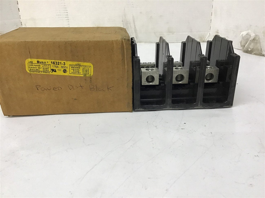 Buss 16321-3 175A 600V Distribution Block