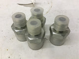 3/4" x 3/8" Steel Hydraulic Adaptor Fittings Lot Of 4