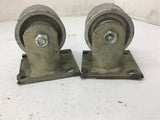 Steel Wheels 2" W x 3" OD Lot Of 2