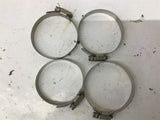 Hose Clamps 3" and 3 1/2" Lot Of 5