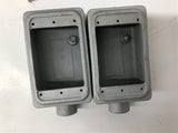 Appleton Electric APP FS-1-50 Single Gang 1/2" Device BoxLot Of 2