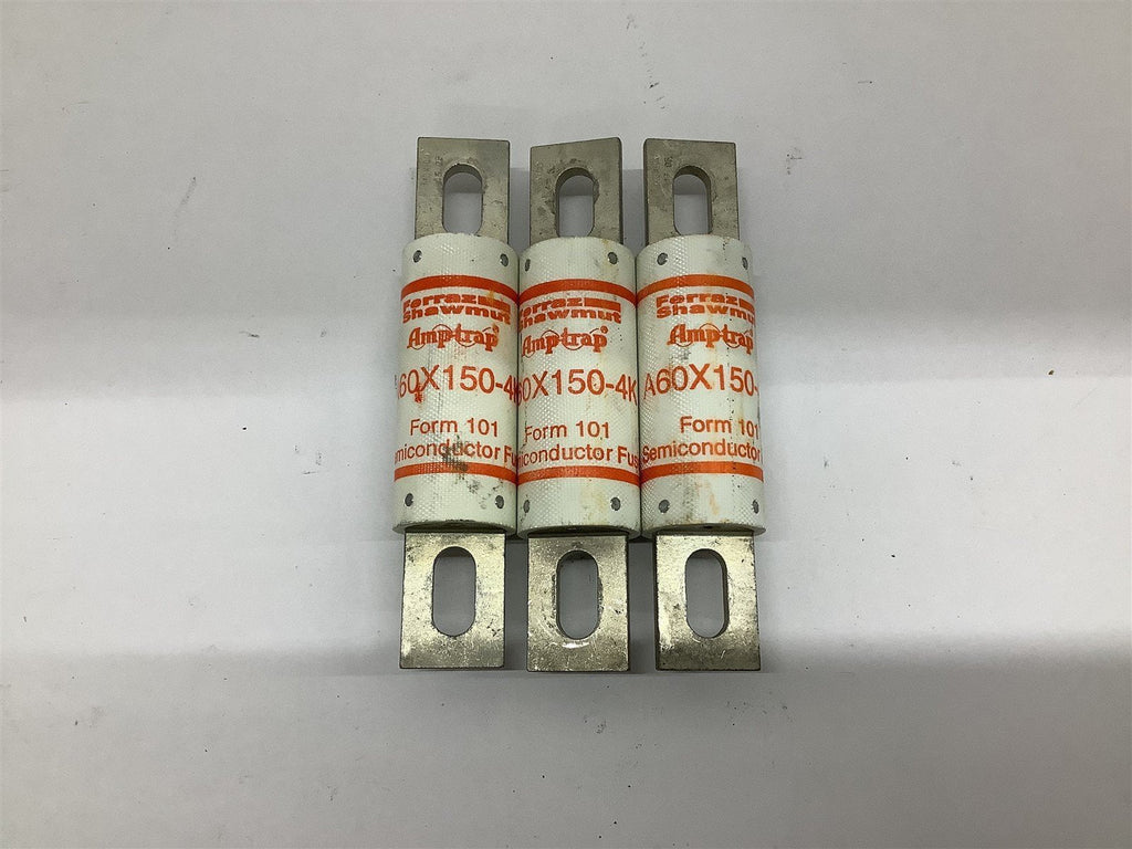 Ferraz Shawmut Amp trap A60X150-4K Fuse Lot Of 3