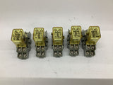 Idec RH2B Relay 120 Volts w/ Base Lot Of 5