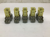 Idec RH2B Relay 120 Volts w/ Base Lot Of 5