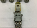 Idec RH2B Relay 120 Volts w/ Base Lot Of 5