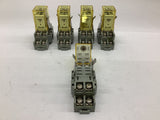 Idec RH2B Relay 120 Volts w/ Base Lot Of 5