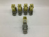 Idec RH2B Relay 120 Volts w/ Base Lot Of 5