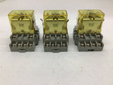 Idec RH4B-U Relay 120 Volt Relay Lot Of 3