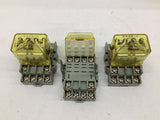 Idec RH4B-U Relay 120 Volt Relay Lot Of 3