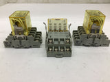 Idec RH4B-U Relay 120 Volt Relay Lot Of 3