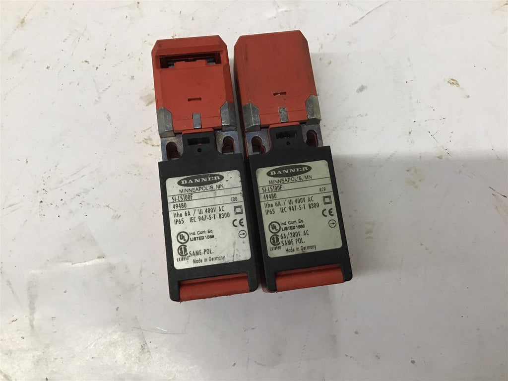 Banner SI-LS100F Safety Interlock Switch Lot OF 2