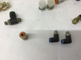 Assorted Pneumatic Fittings Lot Of 23