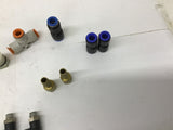 Assorted Pneumatic Fittings Lot Of 23