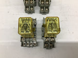 Relay Assorted 3 Each RH2B 24 VDC 1 Each RY4S 24 VDC With Base Lot Of 4