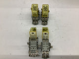 Relay Assorted 3 Each RH2B 24 VDC 1 Each RY4S 24 VDC With Base Lot Of 4