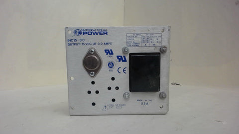 INTERNATIONAL IHC15-3.0 POWER SUPPLY, OUTPUT: 15VDC AT 3.0AMPS