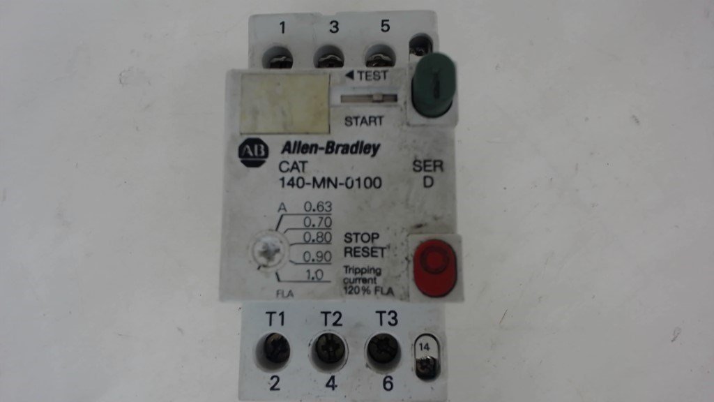 Allen-Bradley 140-Mn-0100 Manual Motor Starter, Series D, 25A, 600V, 3Ph