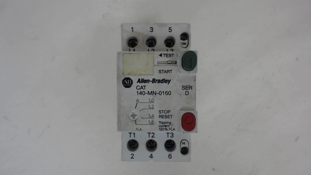 ALLEN-BRADLEY 140-MN-0160 MANUAL MOTOR STARTER, SERIES D, 2.5A, 600V, 3PH