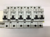 Allen-Bradley 1492-SP C1A Breaker Lot of 6 Mounted on Din Rail