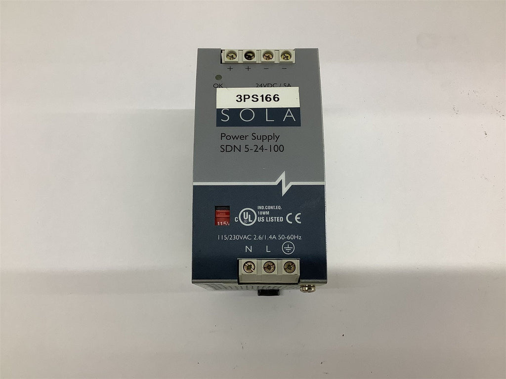 Sola SDN 5-24-100 Power Supply 115/230 Vac