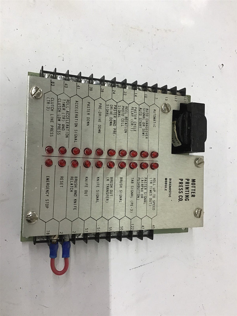 Motter Printing Press Co. Diagnostic Module