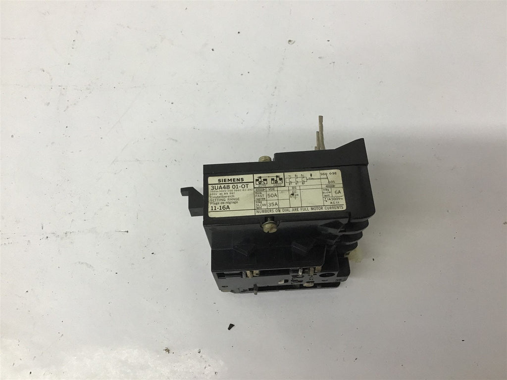 Siemens 3UA48 01-0T Relay 11-16 Amp