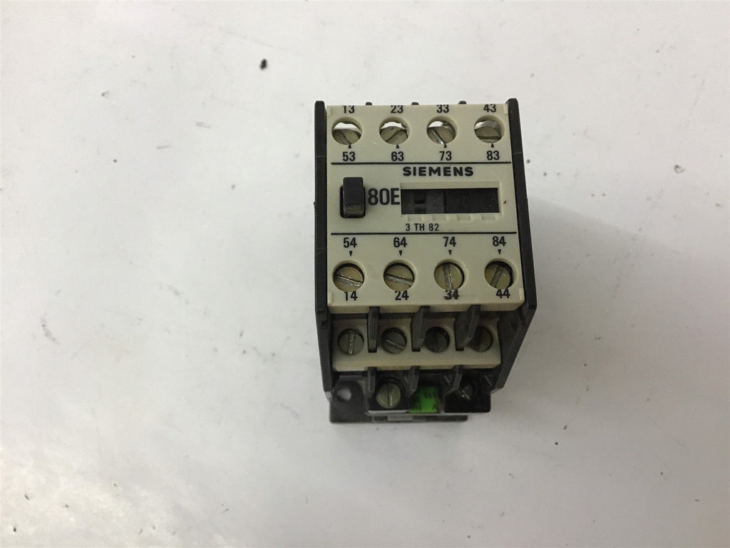 Siemens 3TH82 80-0G 600 Vac 10A 115V Coil Contactor