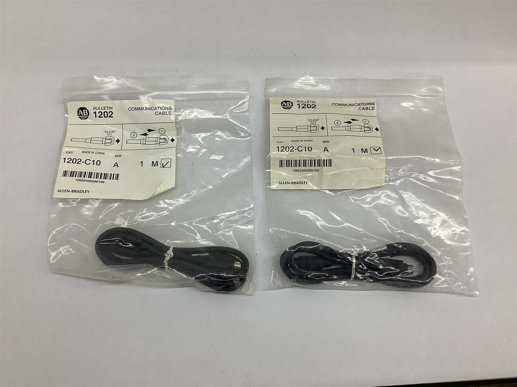 Allen-Bradley 1202-C10 Communications Cable Lot Of 2